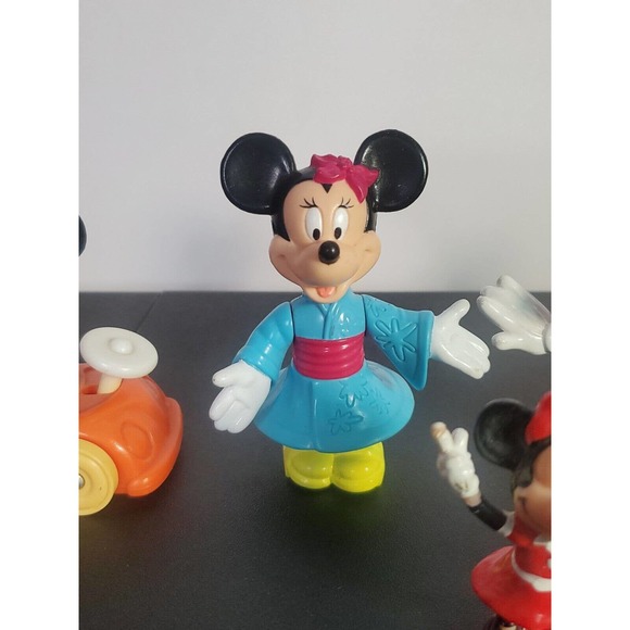 Disney Minnie Mouse Illco Vintage Toy Car /figure lot of 8 Mickeys girlfriend - Picture 5 of 9